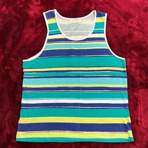 Blue and green tank top
